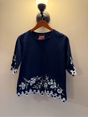 Johnny Was Navy Tee
